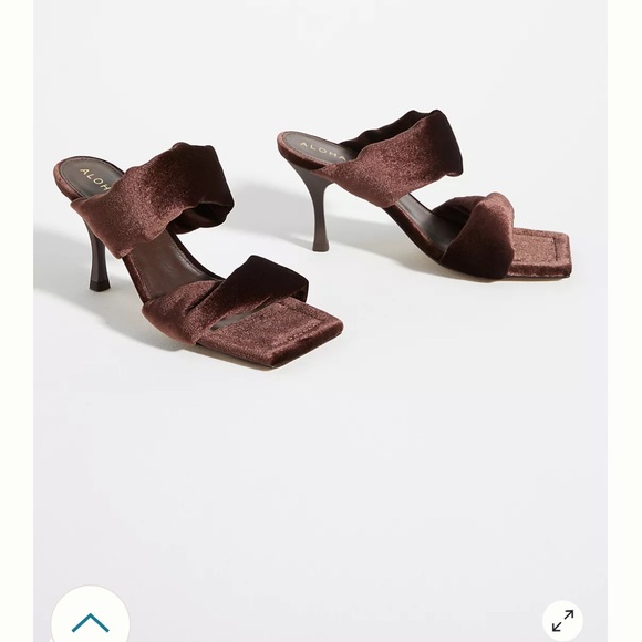 NWT Anthropologie Alohas Twist Velvet Heels - Picture 3 of 5